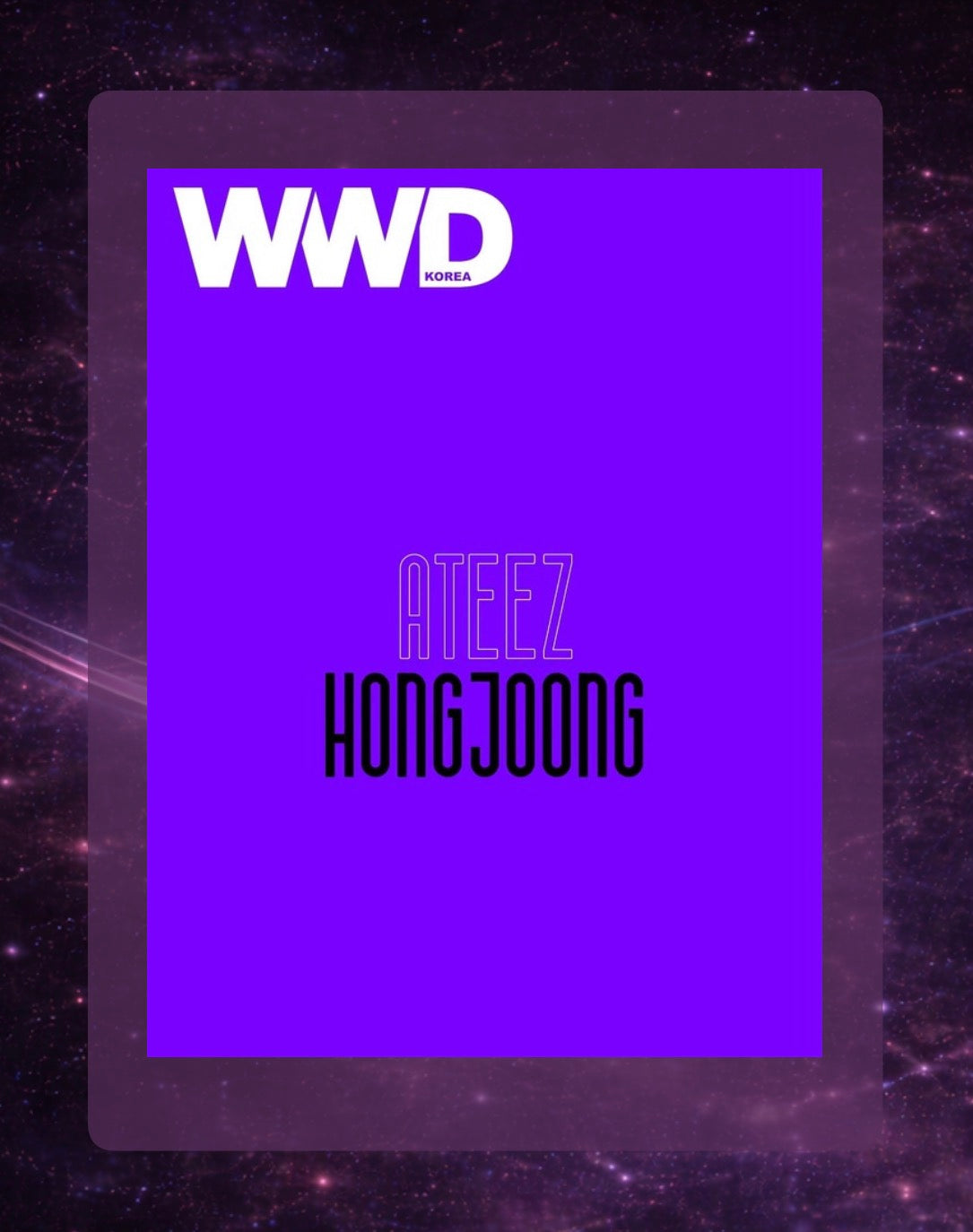 Hongjoong WWD Korea November 2026 Issue