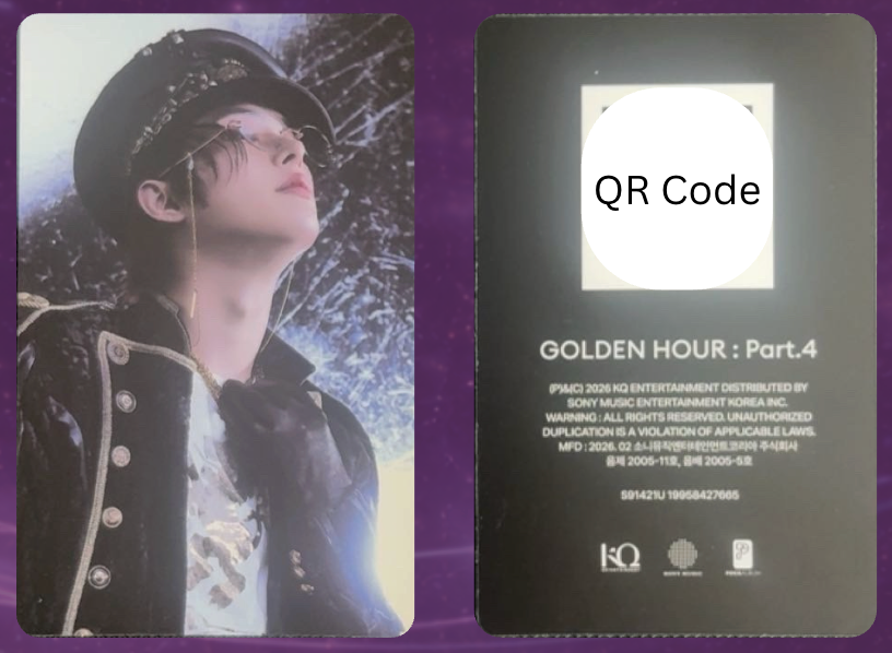 Ateez Mingi Golden Hour: Part 4 Photocard