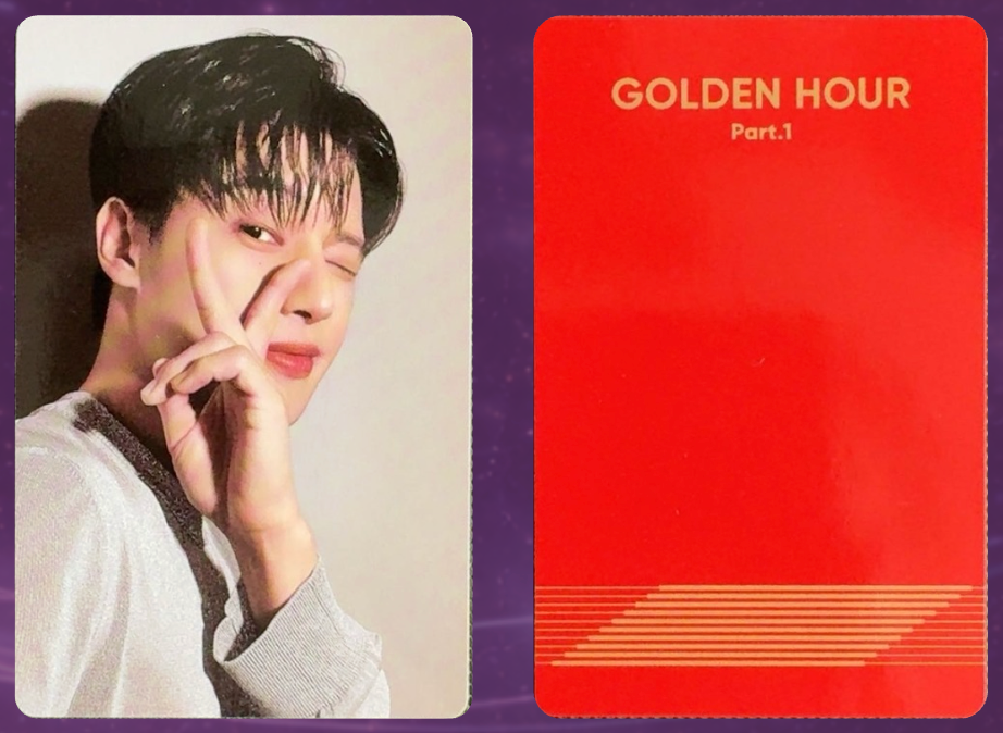 Ateez Wooyoung Golden Hour: Part 1 Photocard