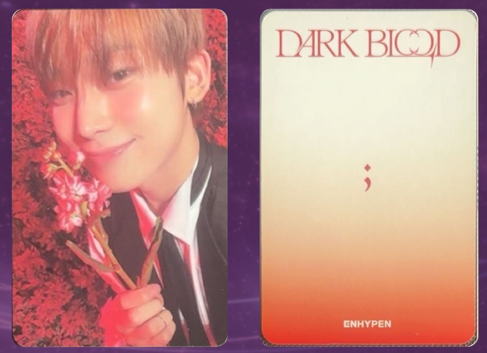 Enhypen Dark Blood Photocard Sunoo