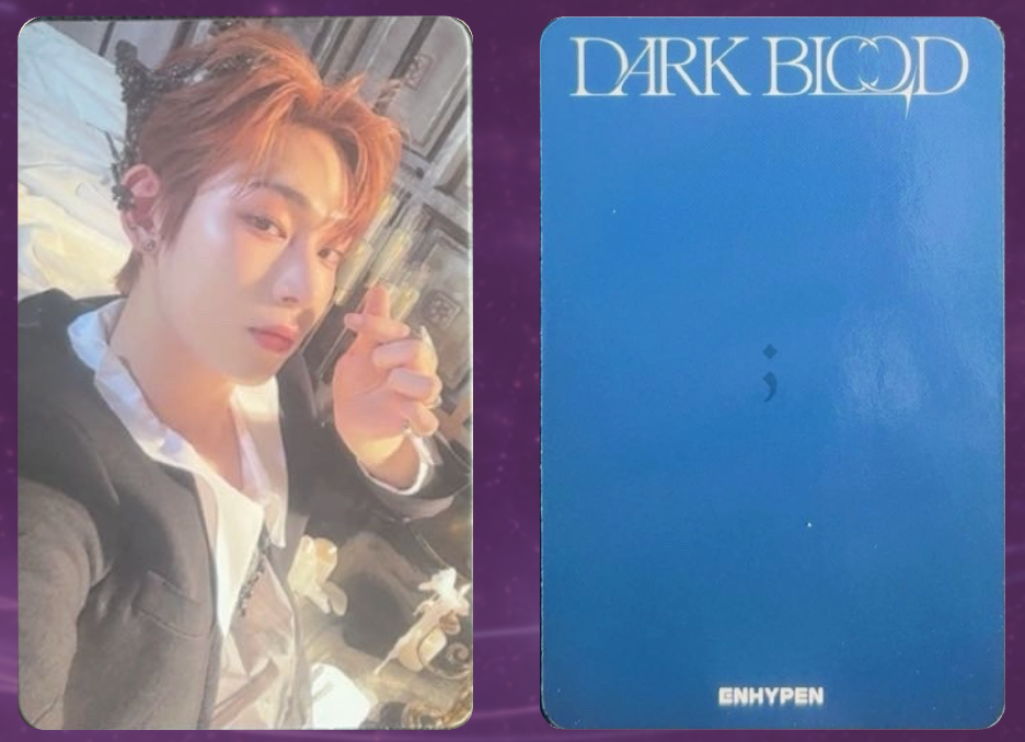 Enhypen Dark Blood Photocard Sunoo
