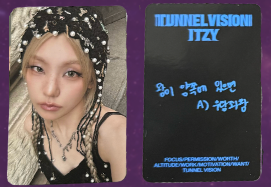 ITZY Tunnel Vision Photobook Set A Yeji