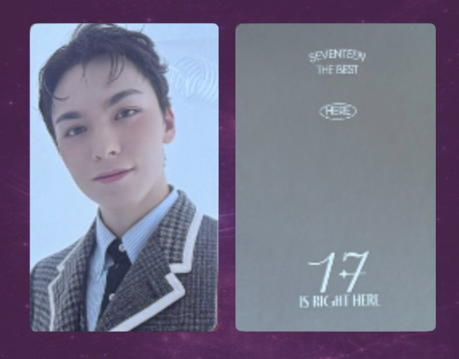 Seventeen 17 is Right Here Photocard: Vernon