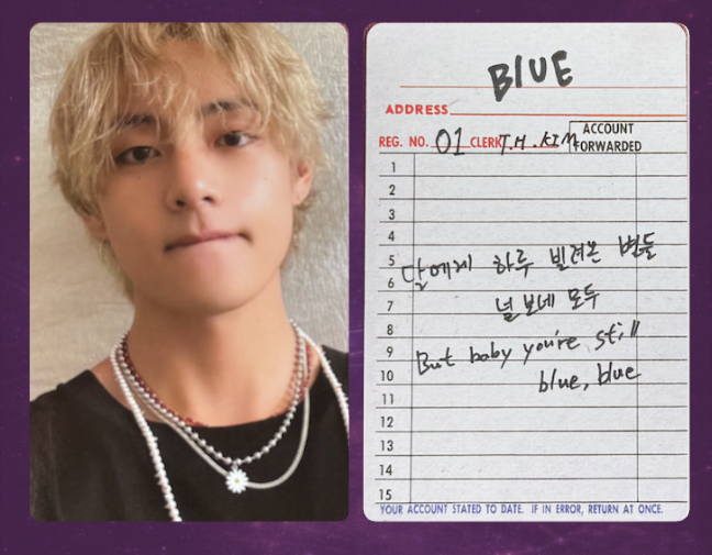 BTS V Photocard