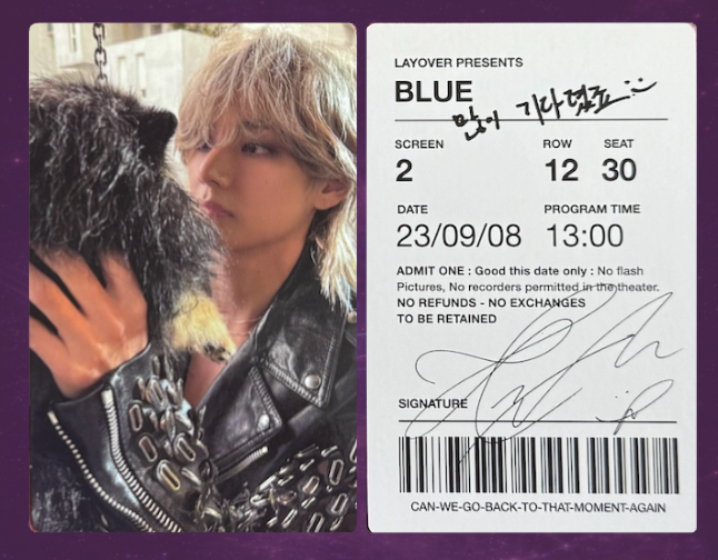 BTS V Photocard