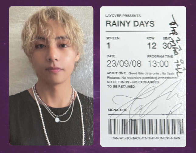 BTS V Photocard