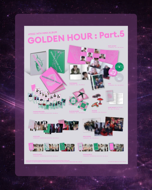 Ateez: Golden Hour Part 5 (A / Diary / Z ver.) Applemusic POB