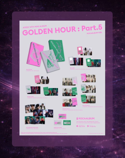 Ateez: Golden Hour Part 5 (POCAALBUM ver.) Makestar POB