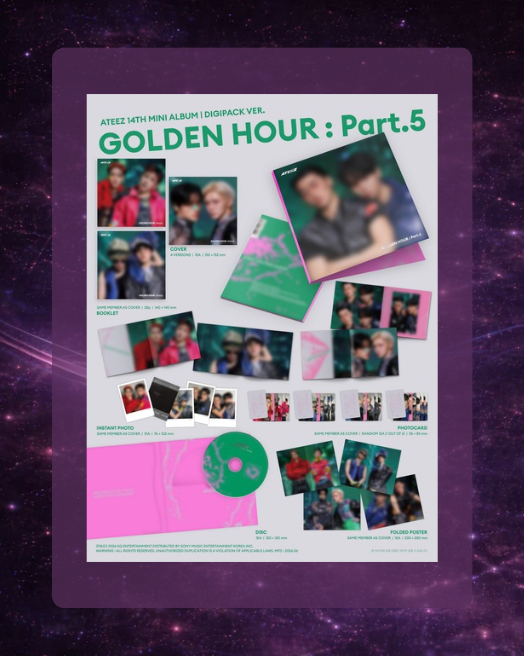 Ateez: Golden Hour Part 5 (Digipack Unit ver.) Dear My Muse POB