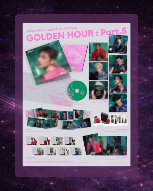 Ateez: Golden Hour Part 5 (Digipack ver.) Musickart POB