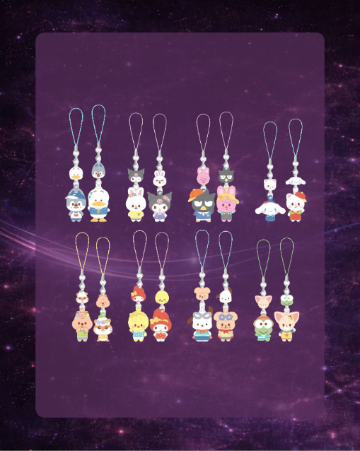 SKZOO x Sanrio: MINI FIGURE COUPLE KEYRING