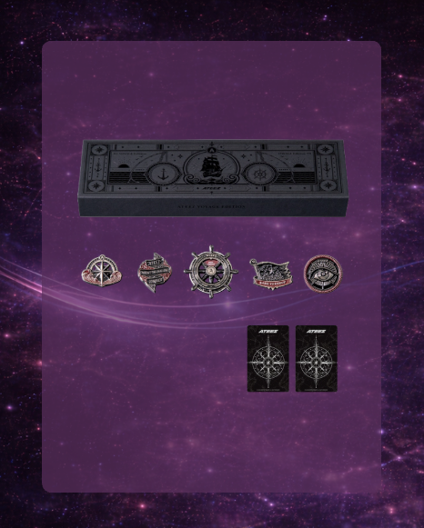 Ateez x Fanplday Merch: ATEEZ METAL PIN SET - VOYAGE EDITION