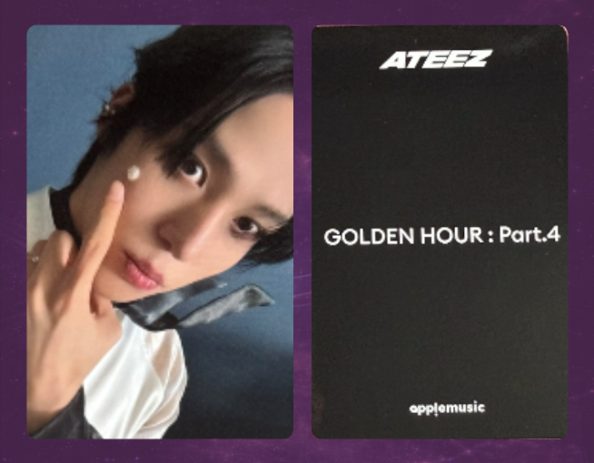 Ateez Golden Hour: Part 4 Photocard (POB Applemusic)