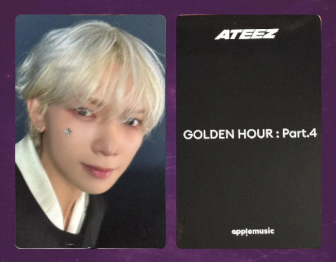 Ateez Golden Hour: Part 4 Photocard (POB Applemusic)
