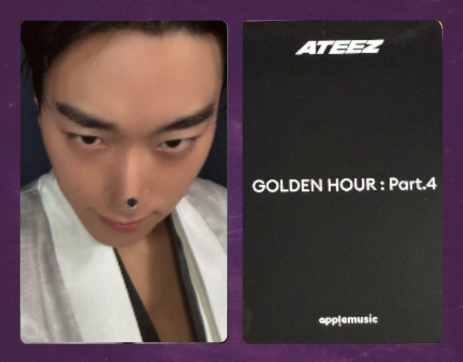 Ateez Golden Hour: Part 4 Photocard (POB Applemusic)