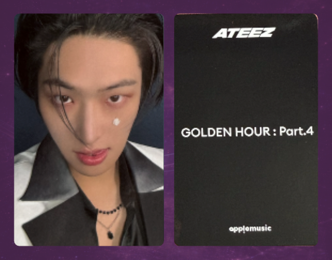Ateez Golden Hour: Part 4 Photocard (POB Applemusic)