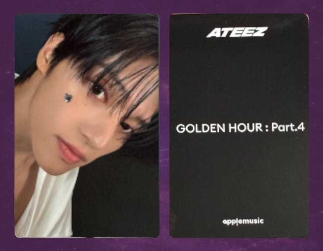 Ateez Golden Hour: Part 4 Photocard (POB Applemusic)