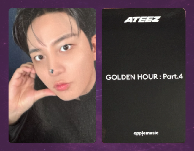 Ateez Golden Hour: Part 4 Photocard (POB Applemusic)